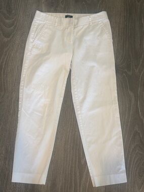 J. Crew White Stretch City Fit Pants